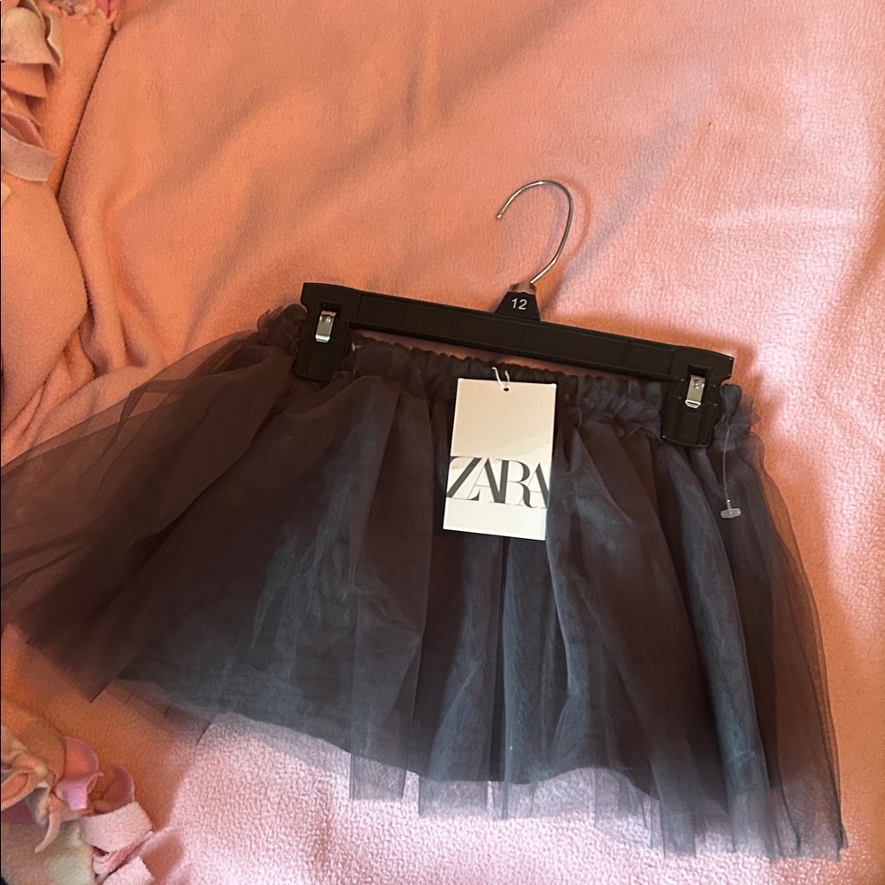 Zara 12-18 months Charcoal Tulle Mini Skirt TuTu Easter Spring Break